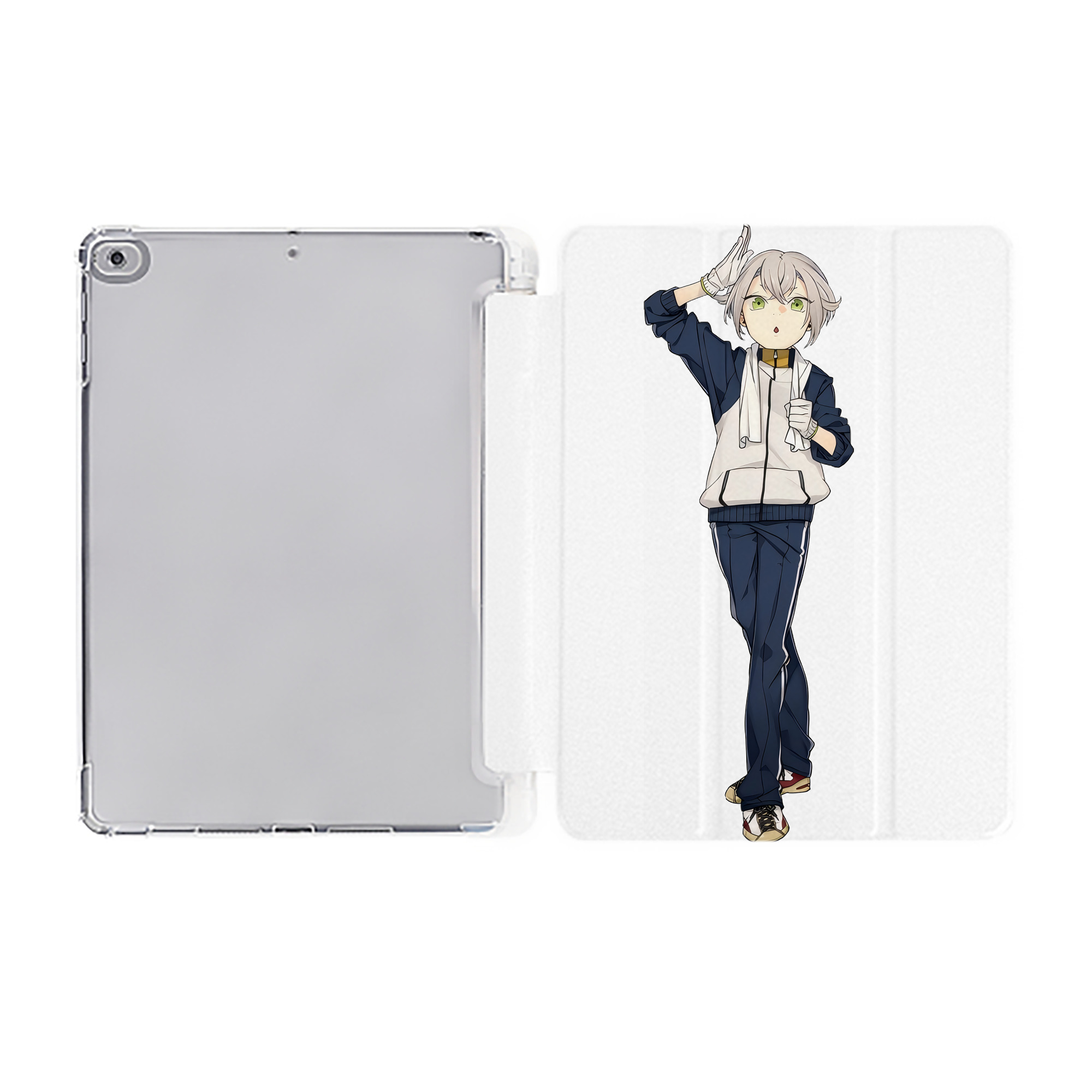 （画像用） 刀剣乱舞 Touken Ranbu IPad ケース ペン収納付き 三つ折りスタンド PUレザー×シリコン 対応機種9.5/10.5/10.9インチ